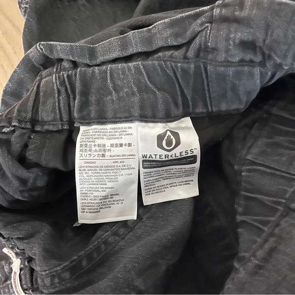 LEVIS sz 28 Paper Bag Faded Black Denim Jeans High Waisted Taper Leg - Picture 5 of 6